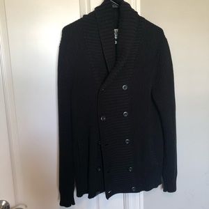 Knit Double Breasted Thick Cardigan Sweater